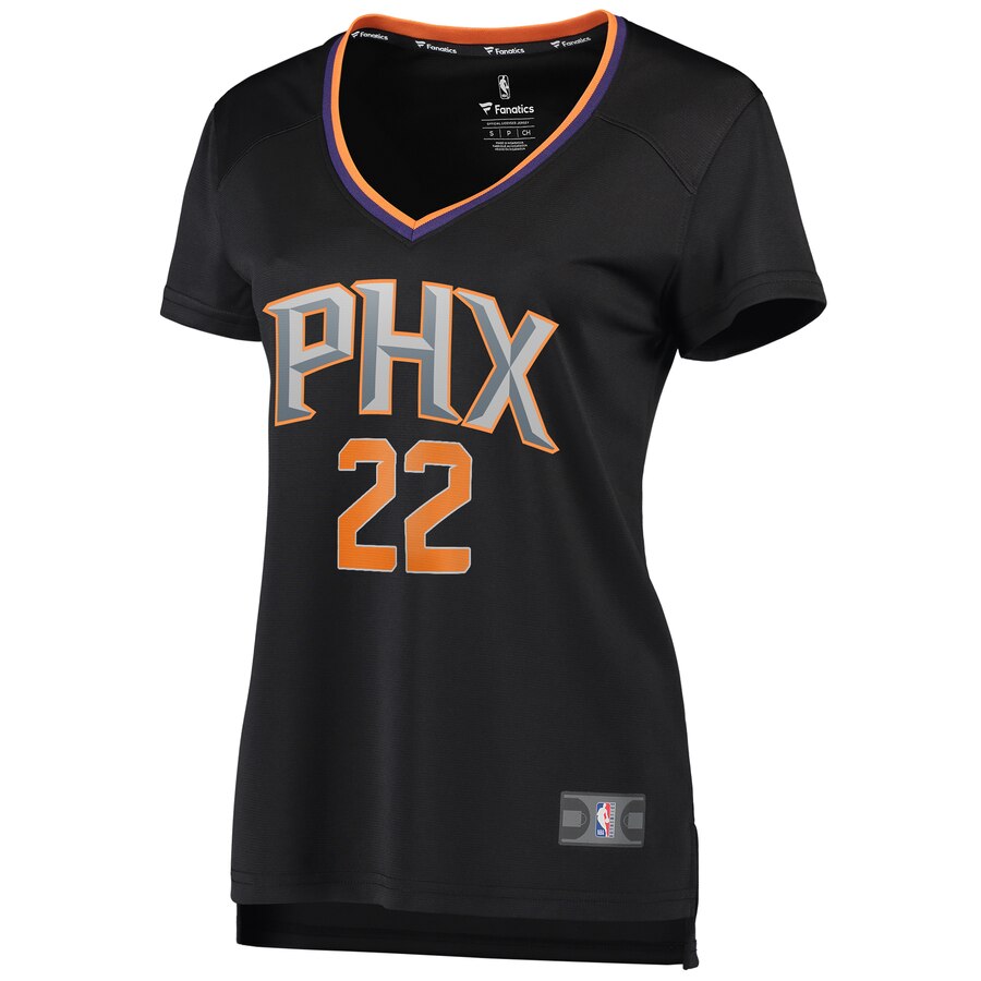 Alternative view of Deandre Ayton Phoenix Suns Fanatics Branded Women's Fast Break Replica Player Jersey - Statement Edition - Black