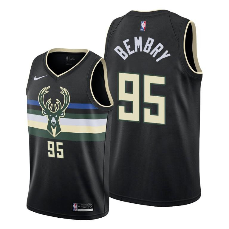 DeAndre' Bembry Milwaukee Bucks Statement Edition Jersey - Black - Men Jersey - JS342 