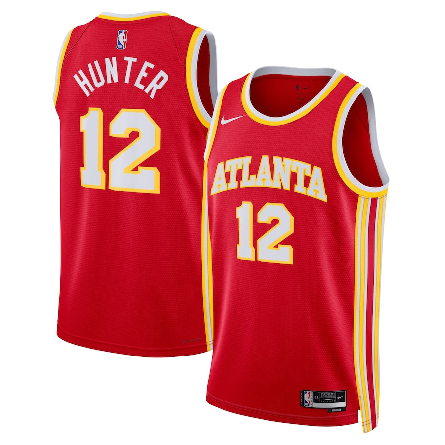 De'Andre Hunter 12 Atlanta Hawks Unisex Swingman Jersey - Icon Edition - Red - JS577 