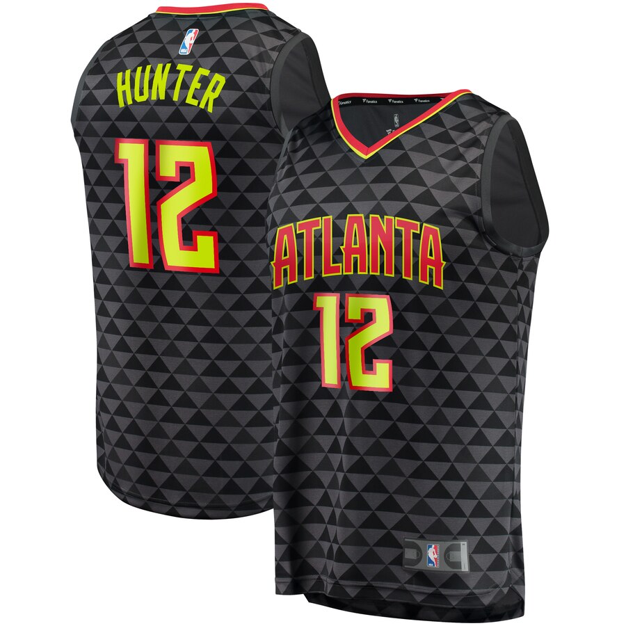 De'andre Hunter Atlanta Hawks Fanatics Branded Fast Break Replica Jersey Black - Icon Edition