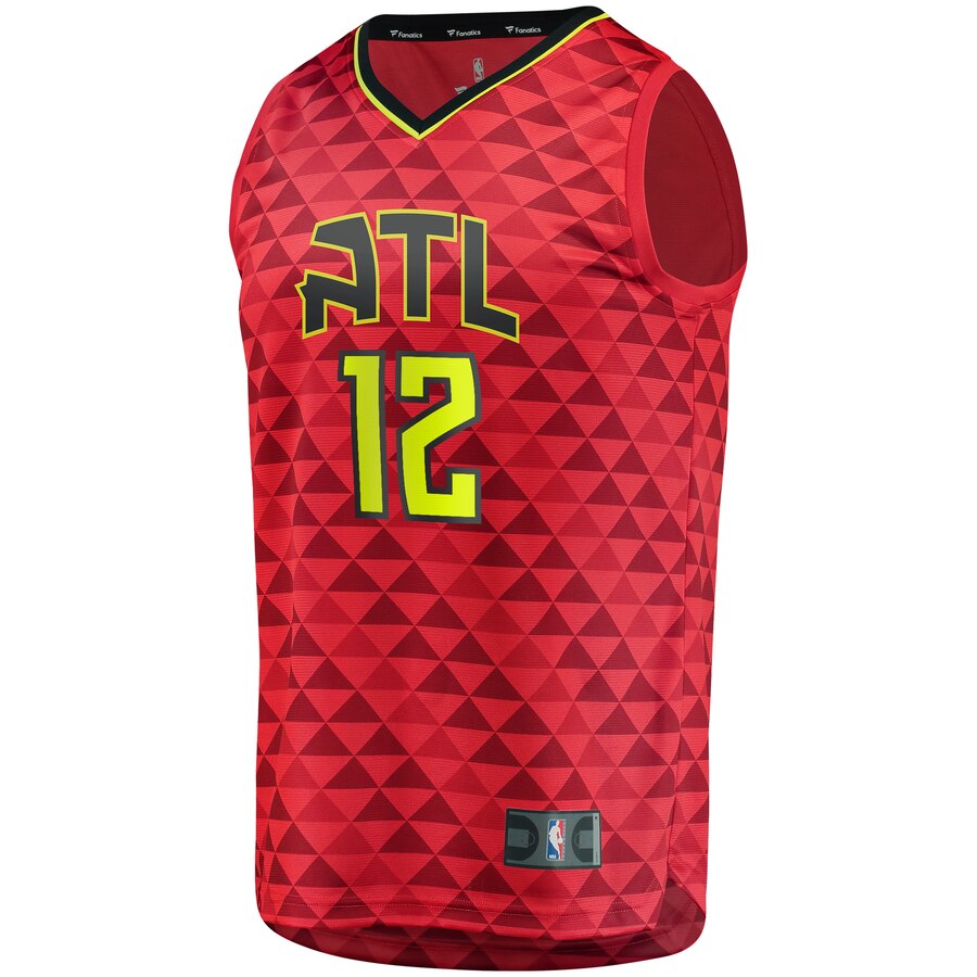 Alternative view of De'andre Hunter Atlanta Hawks Fanatics Branded Fast Break Replica Jersey Red - Statement Edition