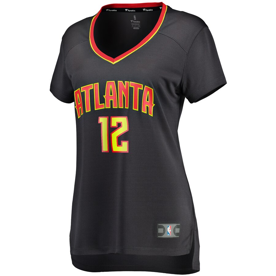 Alternative view of De'andre Hunter Atlanta Hawks Fanatics Branded Women's Fast Break Replica Jersey Black - Icon Edition