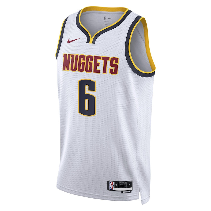 Alternative view of DeAndre Jordan 6 Denver Nuggets Unisex Swingman Jersey - Association Edition - White - JS459 