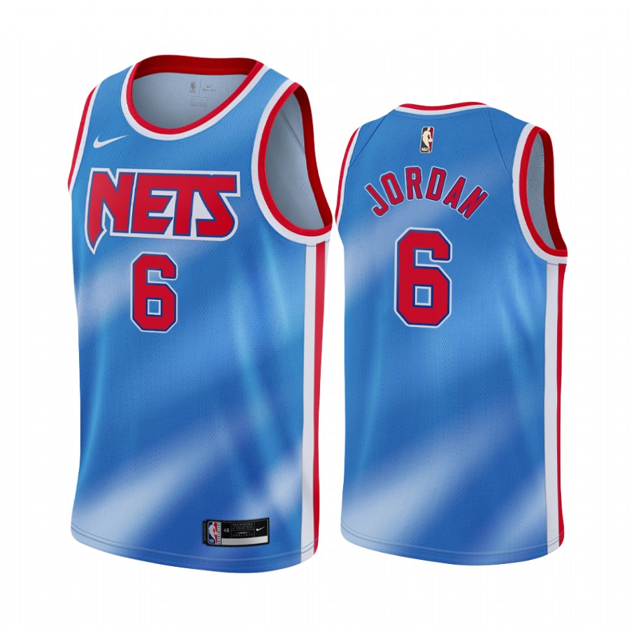 Deandre Jordan Brooklyn Nets Blue Classic Edition New Uniform 2020-21 Jersey