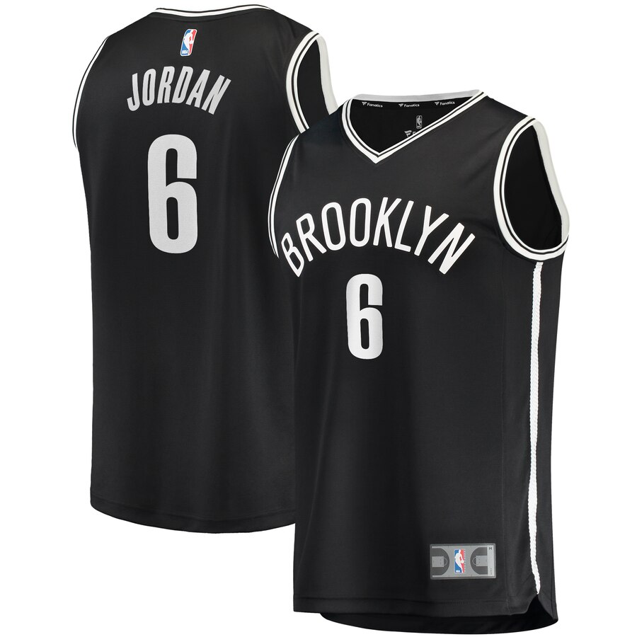 Deandre Jordan Brooklyn Nets Fanatics Branded Fast Break Replica Jersey Black - Icon Edition