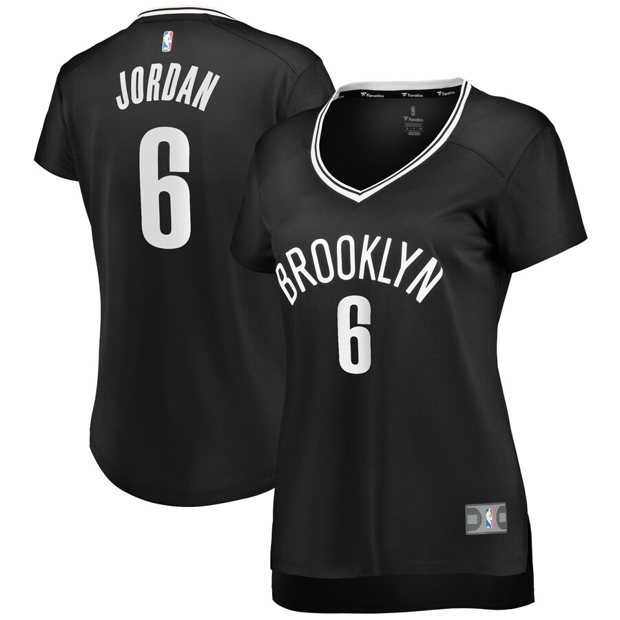 Deandre Jordan Brooklyn Nets Fanatics Branded Women's Fast Break Replica Jersey Black - Icon Edition