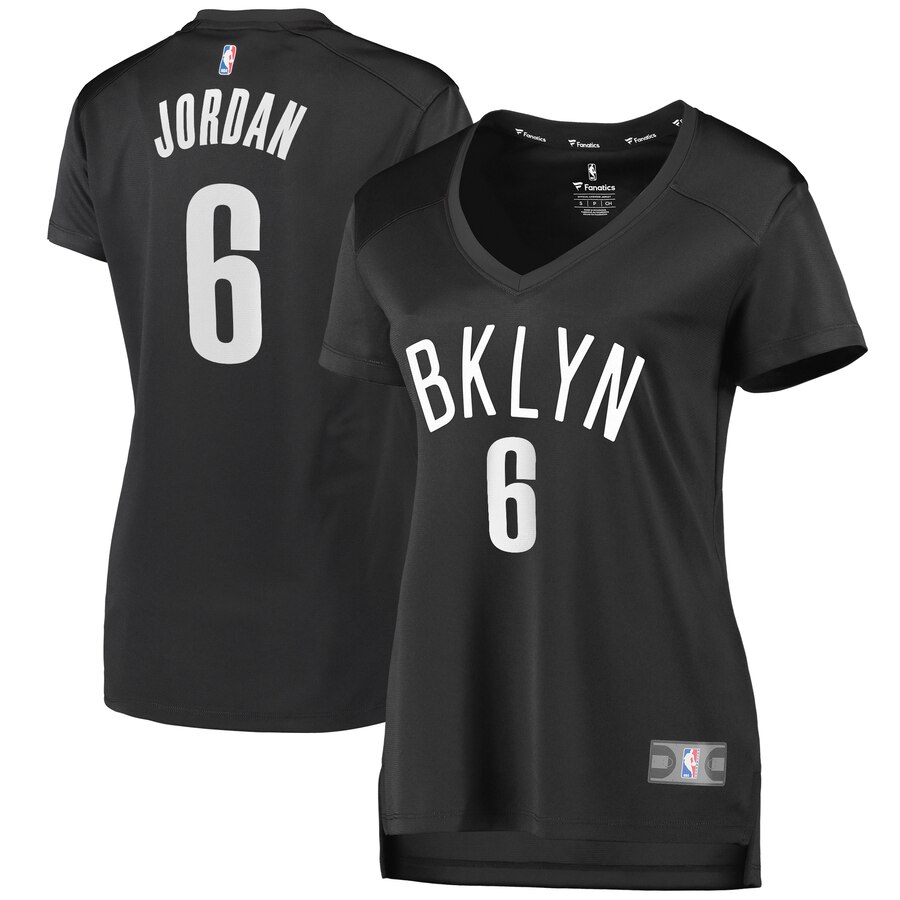 Deandre Jordan Brooklyn Nets Fanatics Branded Women's Fast Break Replica Jersey Charcoal - Statement Edition