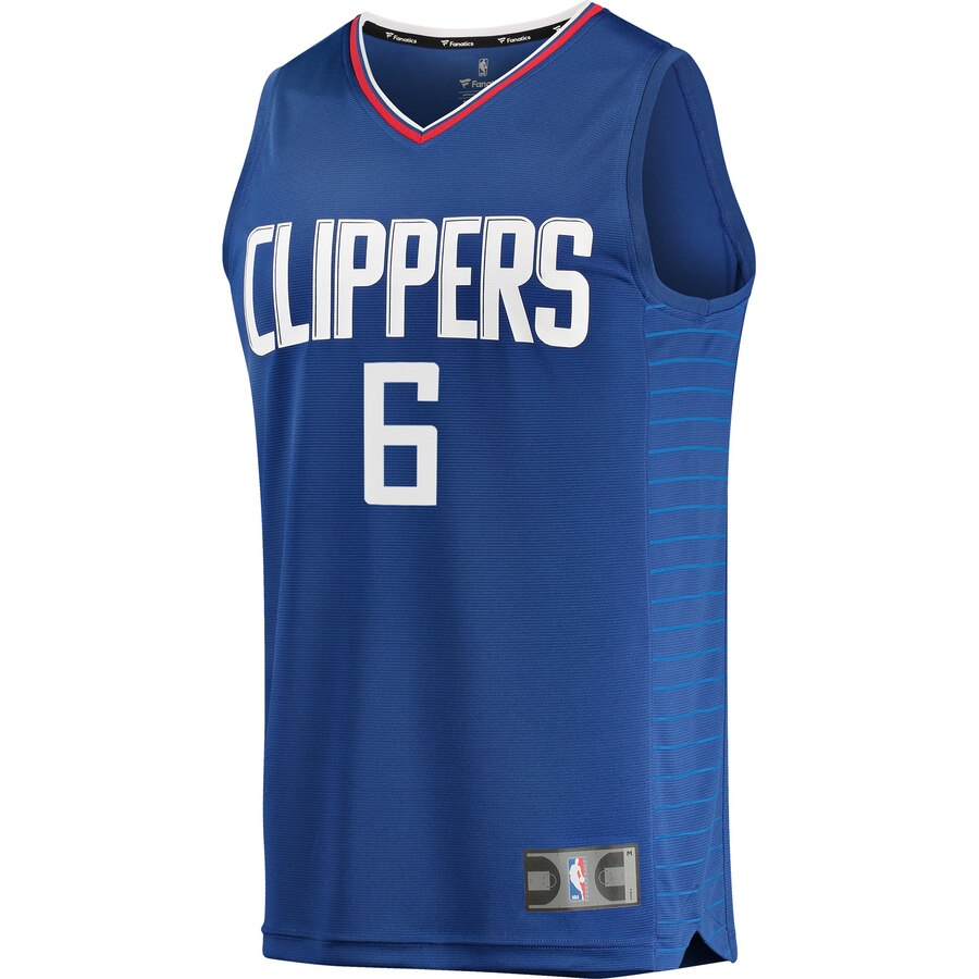 Alternative view of Deandre Jordan La Clippers Fanatics Branded Fast Break Replica Jersey Blue - Icon Edition