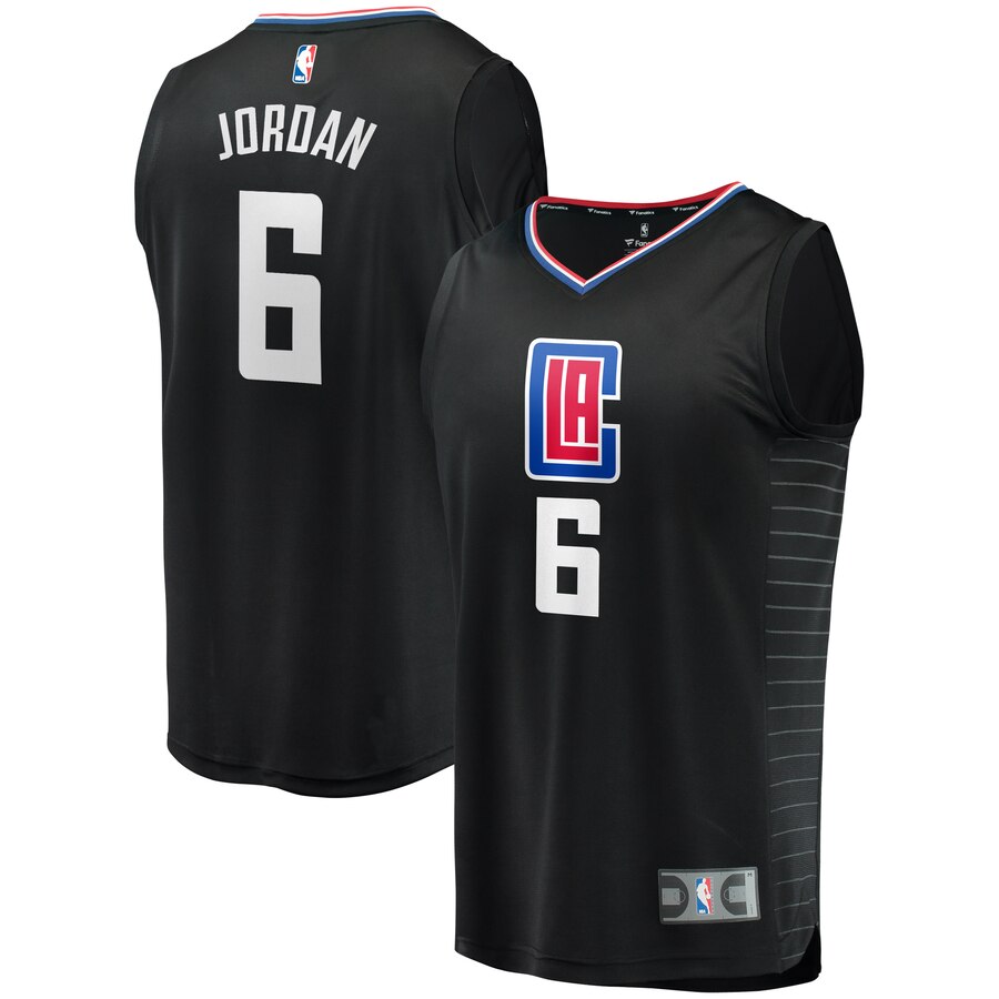 Deandre Jordan La Clippers Fanatics Branded Youth Fast Break Replica Jersey Black - Statement Edition