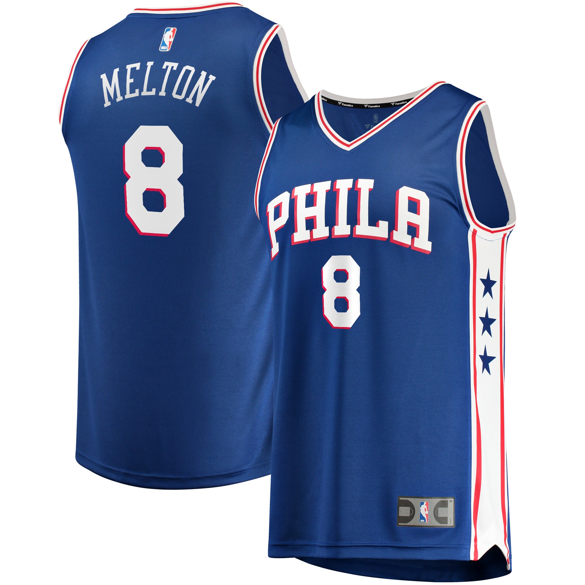 Alternative view of De'anthony Melton Philadelphia 76ers Fanatics Branded Fast Break Replica Jersey - Icon Edition - Royal