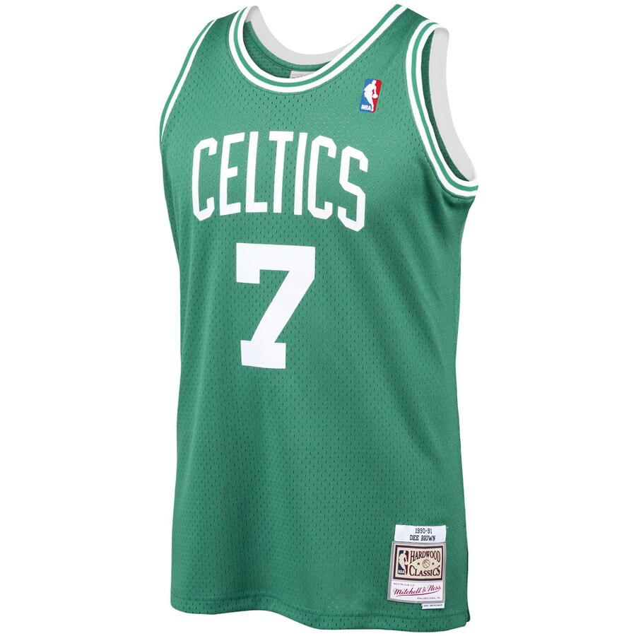 Alternative view of Dee Brown Boston Celtics Mitchell & Ness 1990-91 Hardwood Classics Swingman Player Jersey - Kelly Green