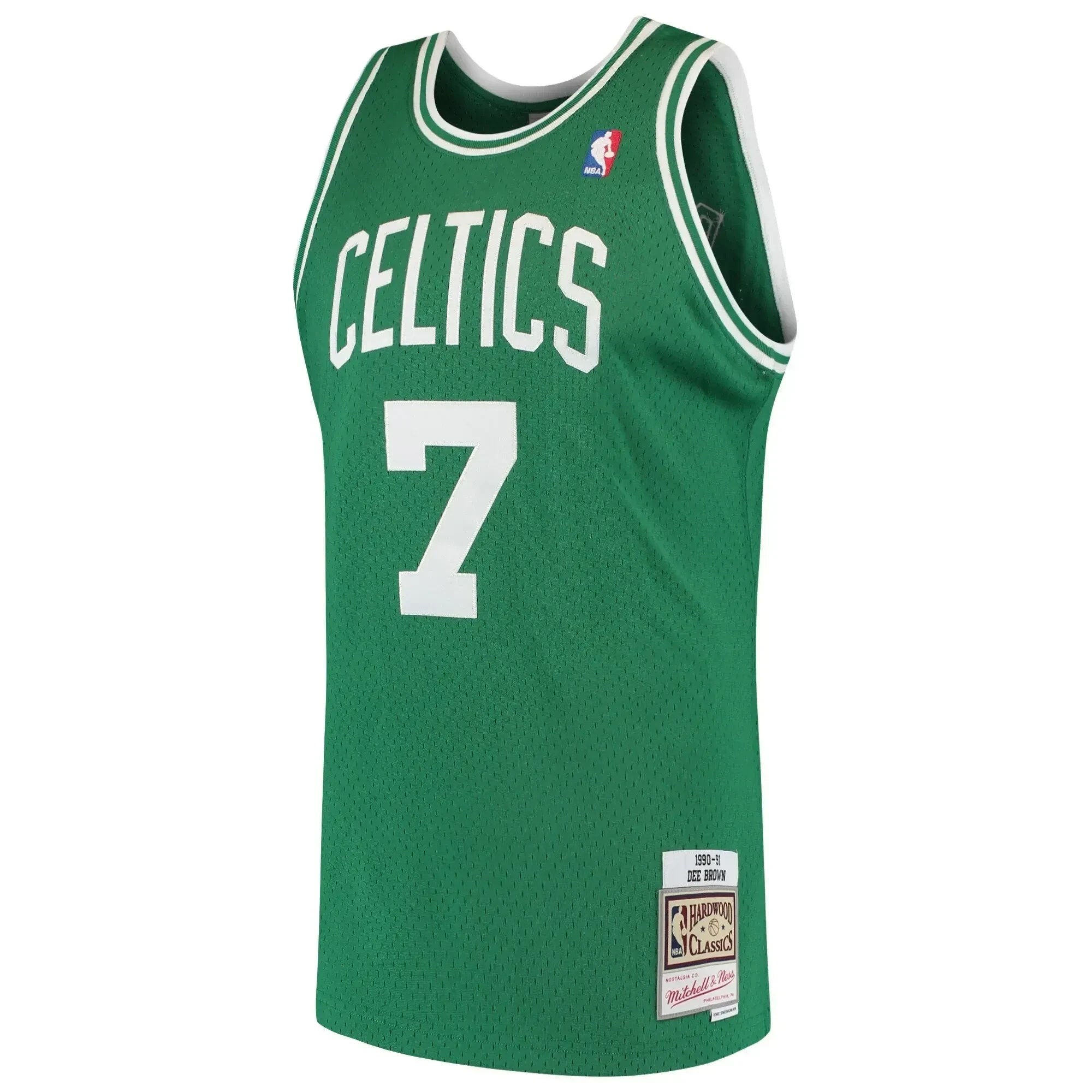 Alternative view of Dee Brown Boston Celtics Mitchell & Ness 1985-86 Hardwood Classics Swingman Jersey - Kelly Green - JS243 