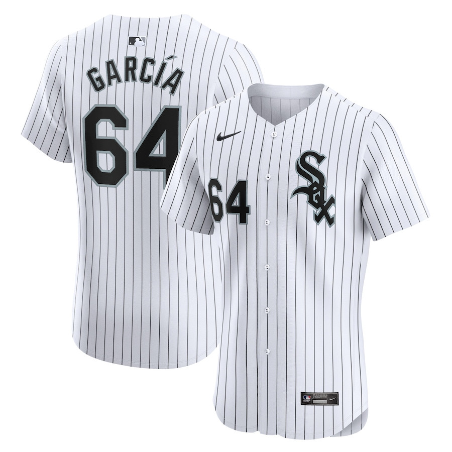 Deivi Garcia 64 Chicago White Sox Home Elite Player Men Jersey - White