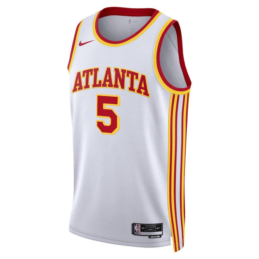 Alternative view of Dejounte Murray 5 Atlanta Hawks Unisex Swingman Jersey - Association Edition - White - JS520 