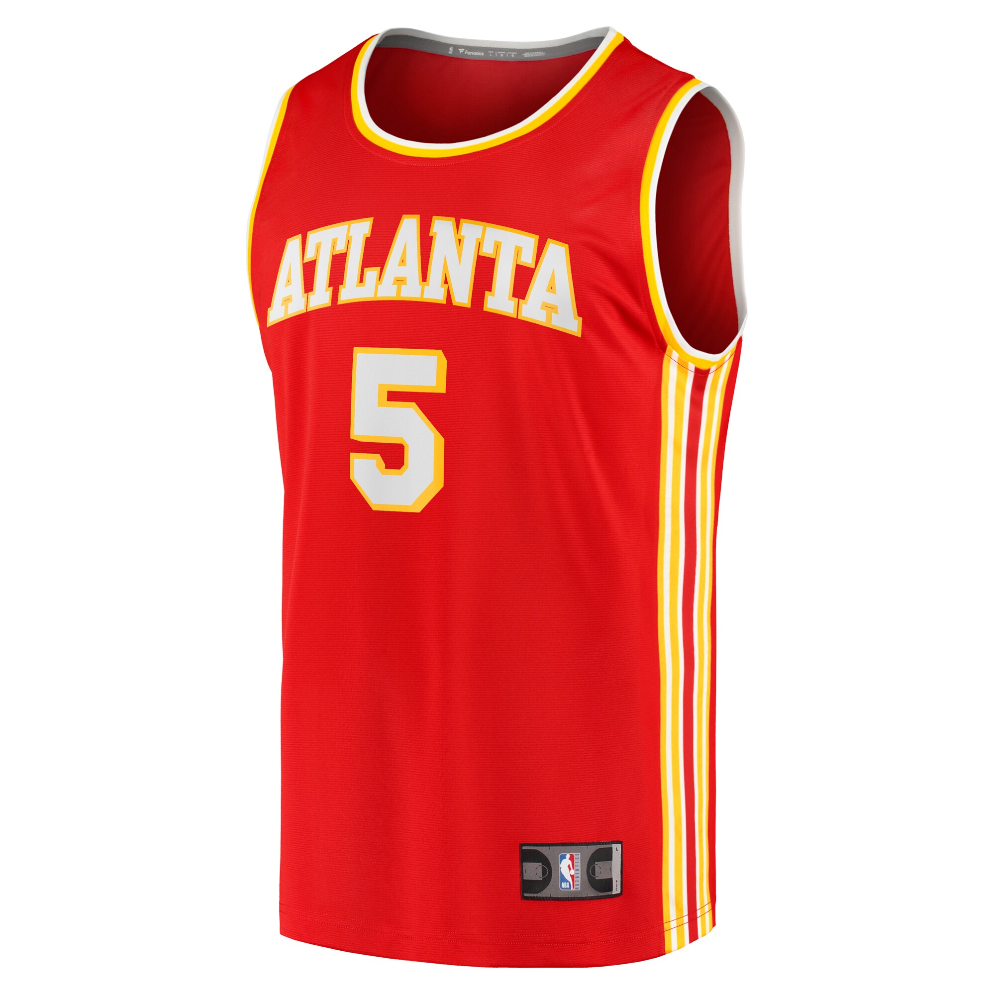 Alternative view of Dejounte Murray Atlanta Hawks Fanatics Fast Break Replica Jersey - Icon Edition - Red