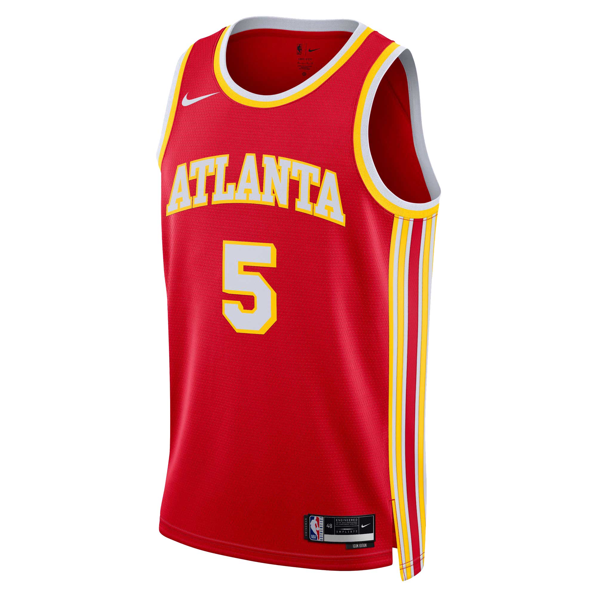Alternative view of Dejounte Murray Atlanta Hawks Unisex Swingman Jersey - Icon Edition - Red