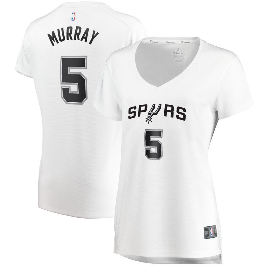 Dejounte Murray San Antonio Spurs Fanatics Branded Women's Fast Break Replica Player Jersey - Association Edition - White