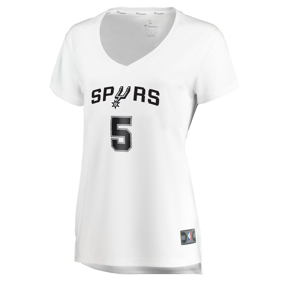 Alternative view of Dejounte Murray San Antonio Spurs Fanatics Branded Women's Fast Break Replica Player Jersey - Association Edition - White
