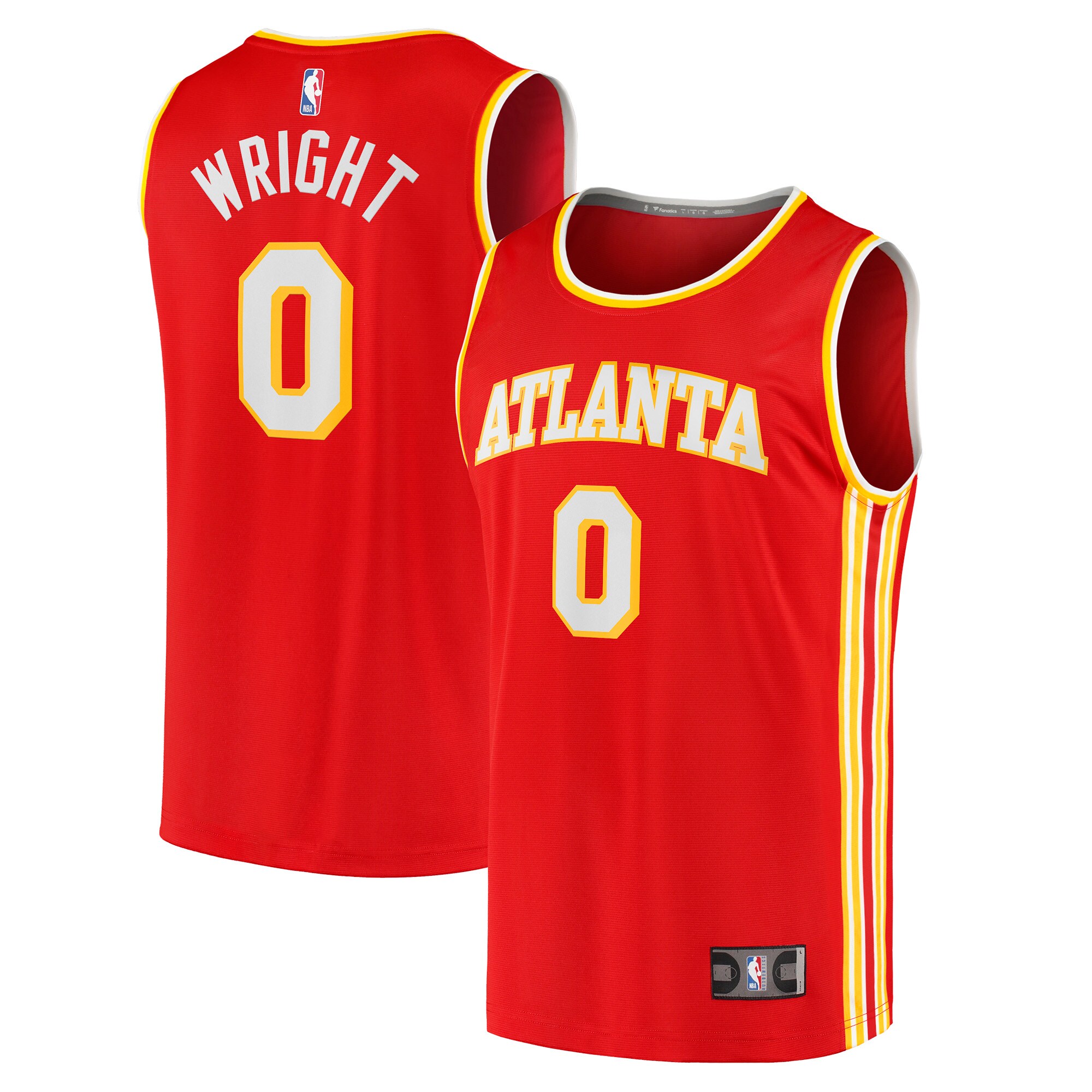 Alternative view of Delon Wright Atlanta Hawks Fanatics Branded Youth 2021/22 Fast Break Replica Jersey - Icon Edition - Red