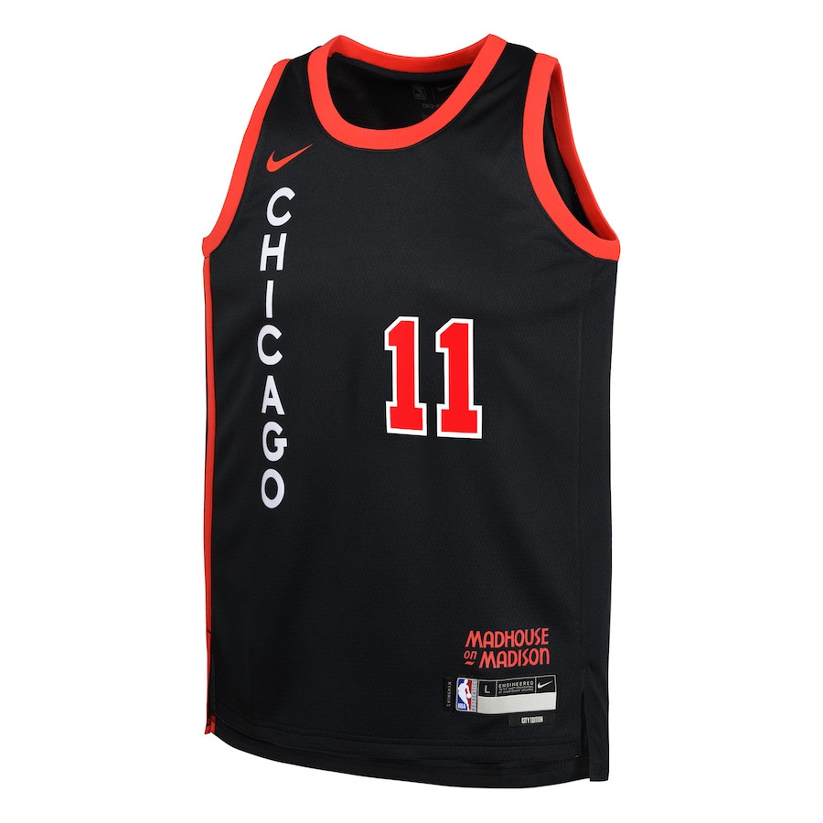 Alternative view of DeMar DeRozan 11 Chicago Bulls 2023/24 City Edition Swingman YOUTH Jersey - Black - JS938 