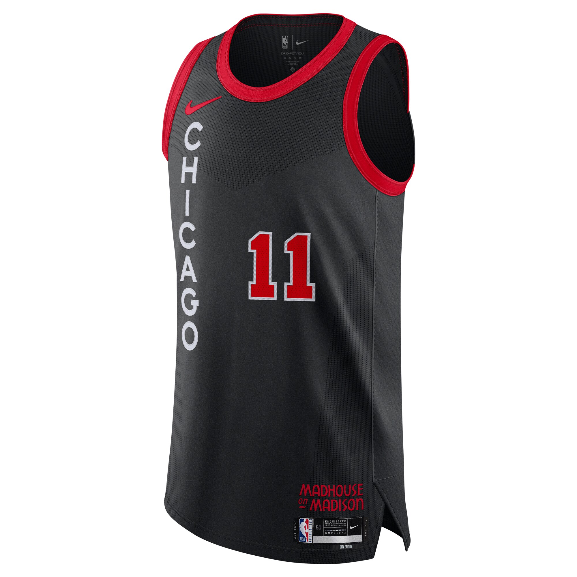 Alternative view of Demar Derozan Chicago Bulls Authentic Jersey - City Edition - Black