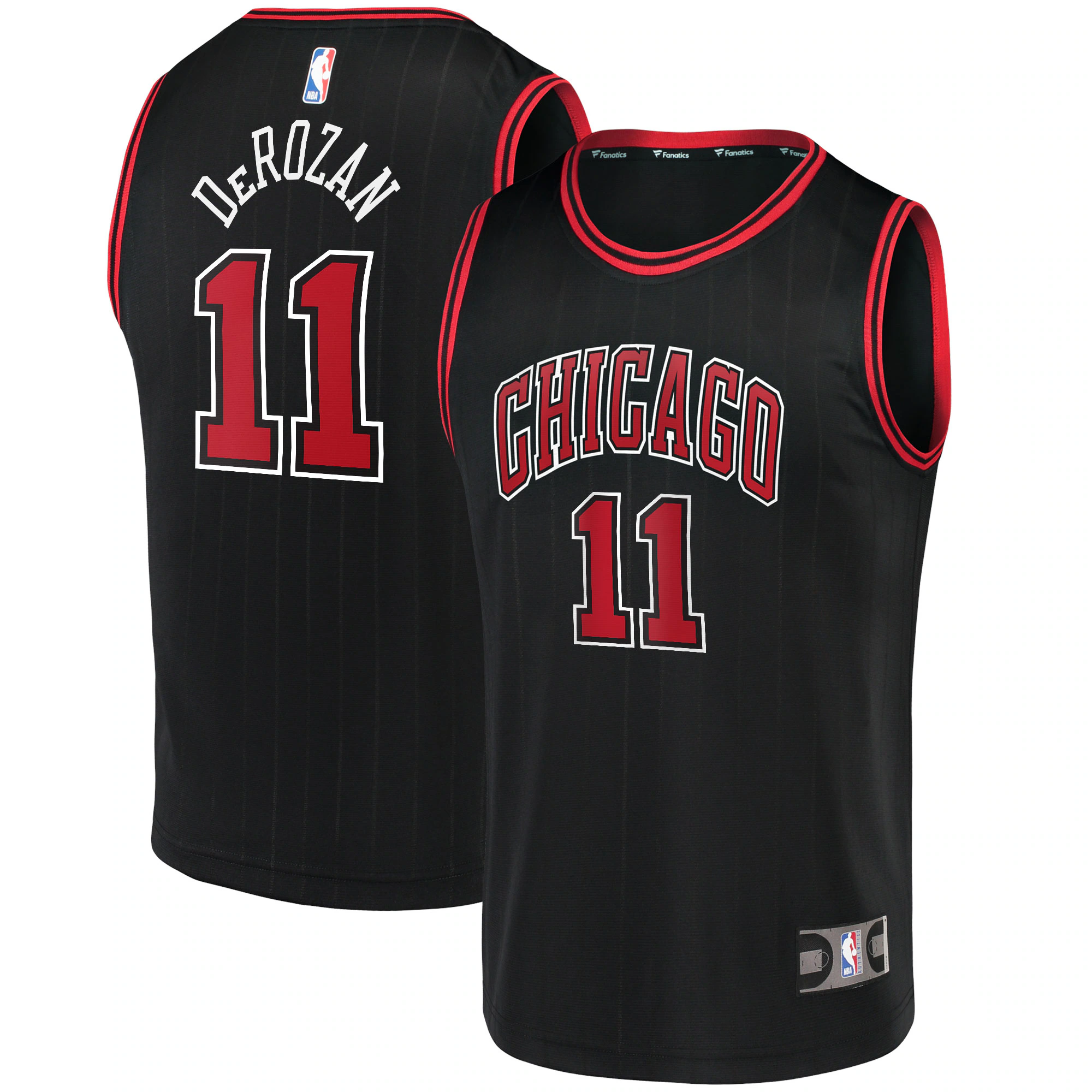 Demar Derozan Chicago Bulls Fanatics Branded Youth 2021/22 Fast Break Replica Player Jersey - Statement Edition - Black