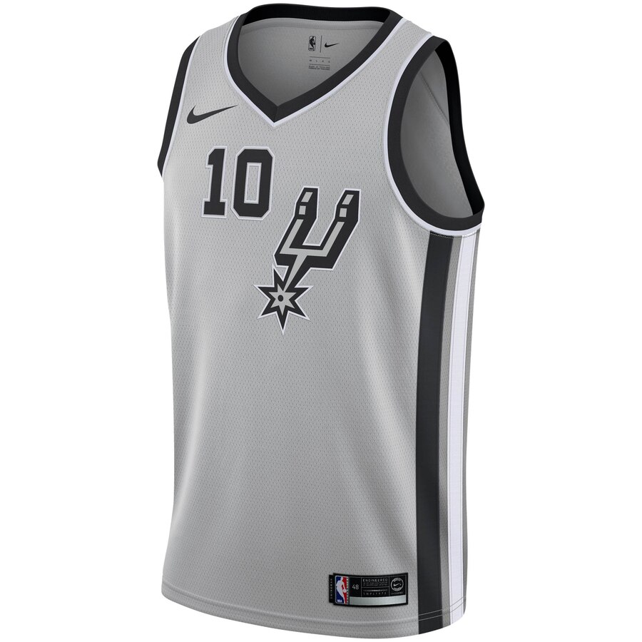 Alternative view of Demar Derozan San Antonio Spurs 2019/2020 Swingman Jersey - Statement Edition - Gray