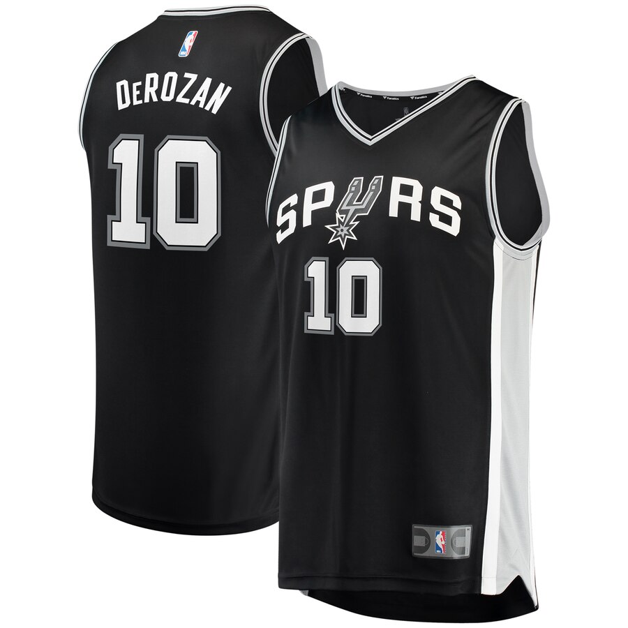 Demar Derozan San Antonio Spurs Fanatics Branded Fast Break Replica Jersey - Icon Edition - Black