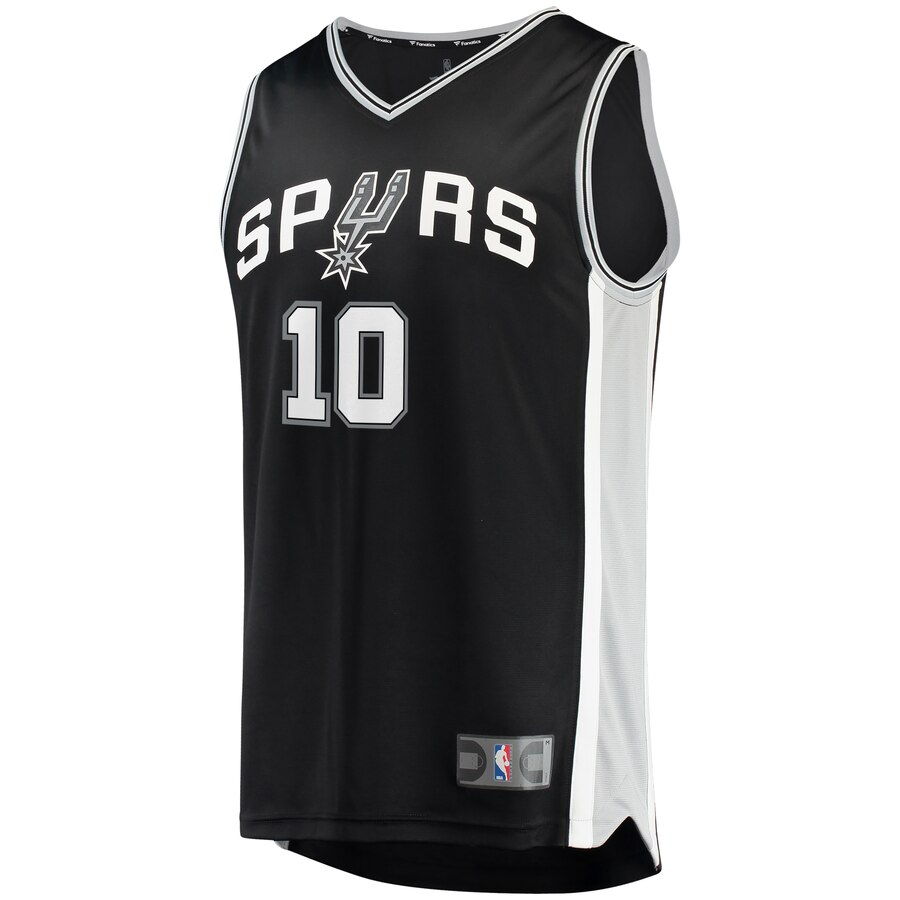 Alternative view of Demar Derozan San Antonio Spurs Fanatics Branded Fast Break Replica Jersey - Icon Edition - Black