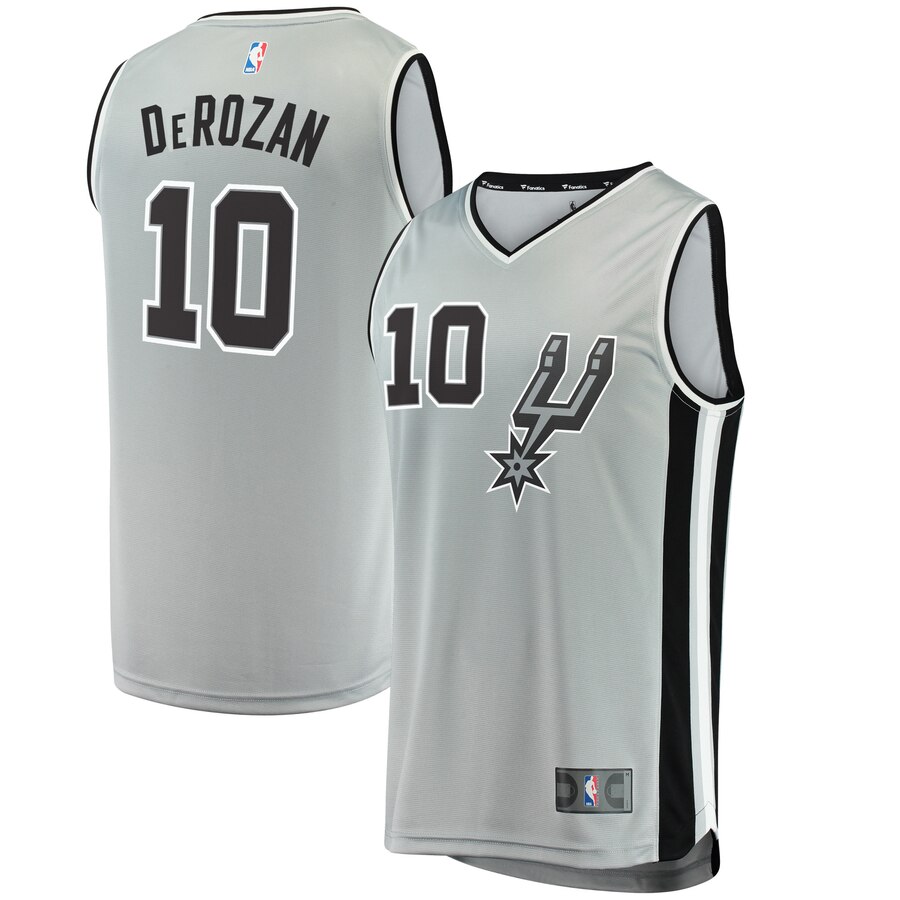 Demar Derozan San Antonio Spurs Fanatics Branded Fast Break Replica Player Jersey - Statement Edition - Gray