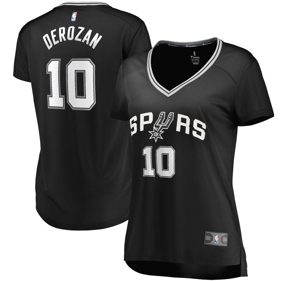 Demar Derozan San Antonio Spurs Fanatics Branded Women's Fast Break Replica Player Jersey - Icon Edition - Black