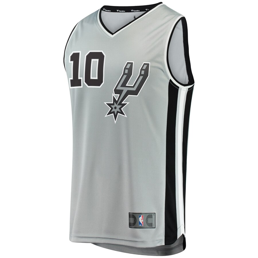 Alternative view of Demar Derozan San Antonio Spurs Fanatics Branded Youth Fast Break Jersey - Statement Edition - Silver