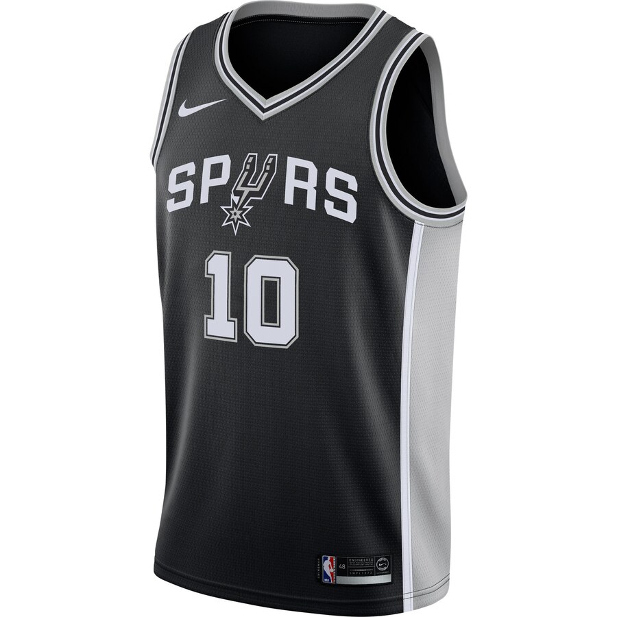 Alternative view of Demar Derozan San Antonio Spurs Icon Swingman Jersey - Black