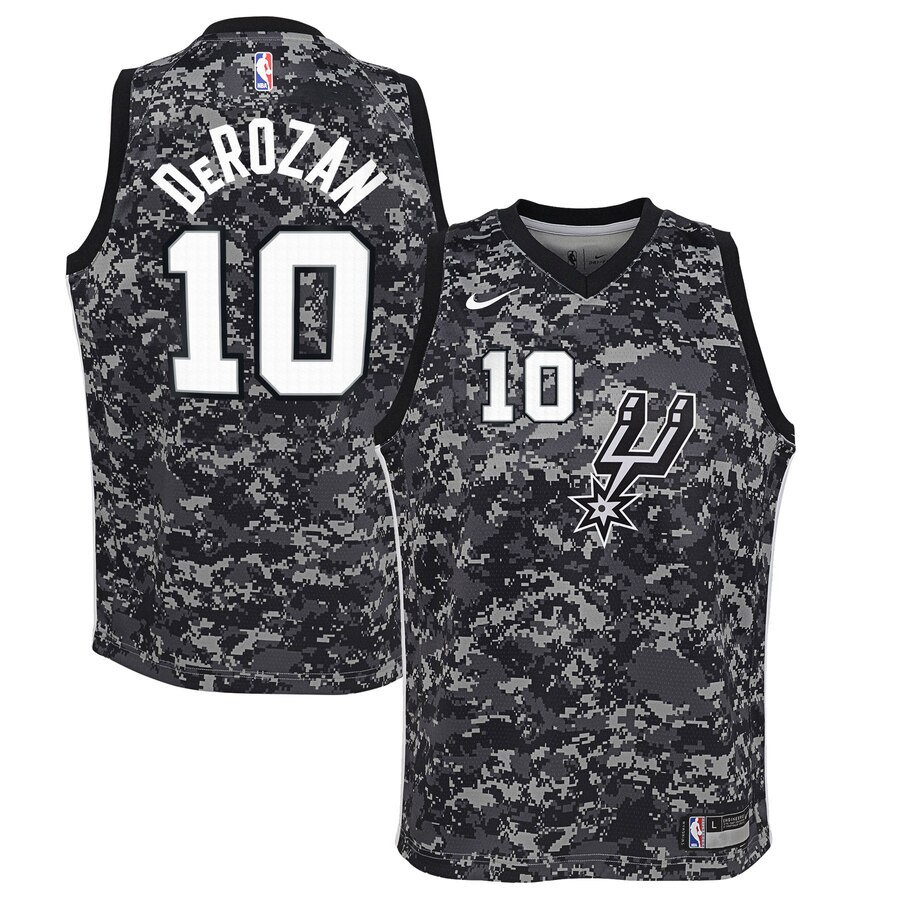 Demar Derozan San Antonio Spurs Youth Swingman Jersey Black - City Edition