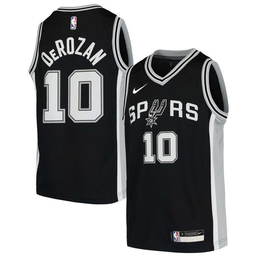 Demar Derozan San Antonio Spurs Youth Swingman Jersey Black - Icon Edition