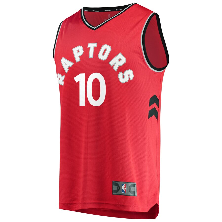 Alternative view of Demar Derozan Toronto Raptors Fanatics Branded Fast Break Replica Jersey Red - Icon Edition