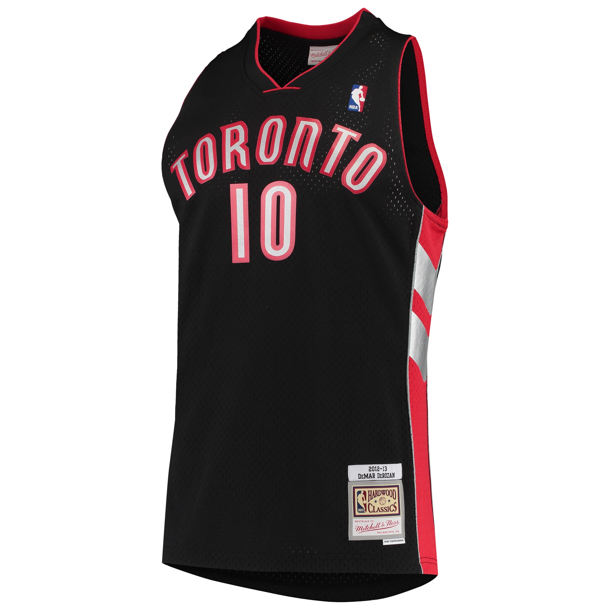 Alternative view of Demar Derozan Toronto Raptors Mitchell & Ness 2001/02 Hardwood Classics Swingman Jersey - Black