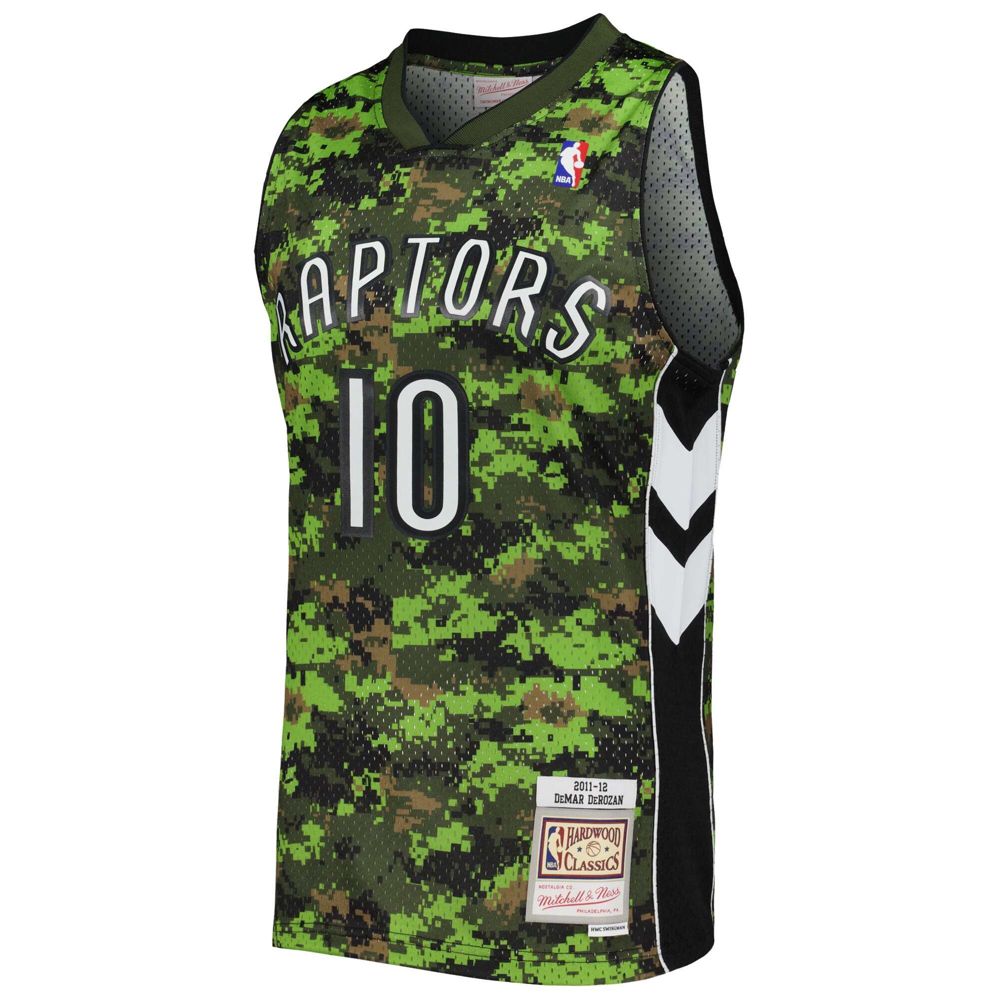 Alternative view of Demar Derozan Toronto Raptors Mitchell & Ness 2011/12 Hardwood Classics Swingman Jersey - Camo