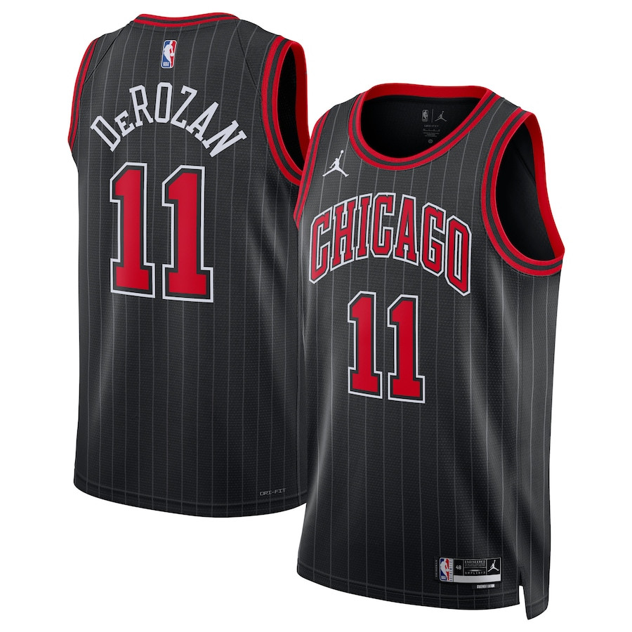 DeMar DeRozen 11 Chicago Bulls Unisex Swingman Jersey - Statement Edition - Black - JS905 