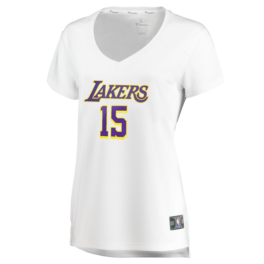 Alternative view of Demarcus Cousins Los Angeles Lakers Fanatics Branded Women's Fast Break Replica Player Jersey - Association Edition - White