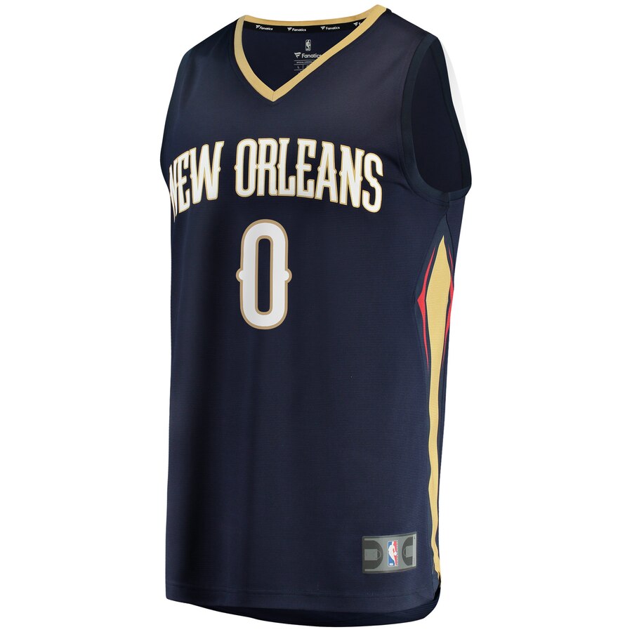 Alternative view of Demarcus Cousins New Orleans Pelicans Fanatics Branded Youth Fast Break Replica Jersey Navy - Icon Edition