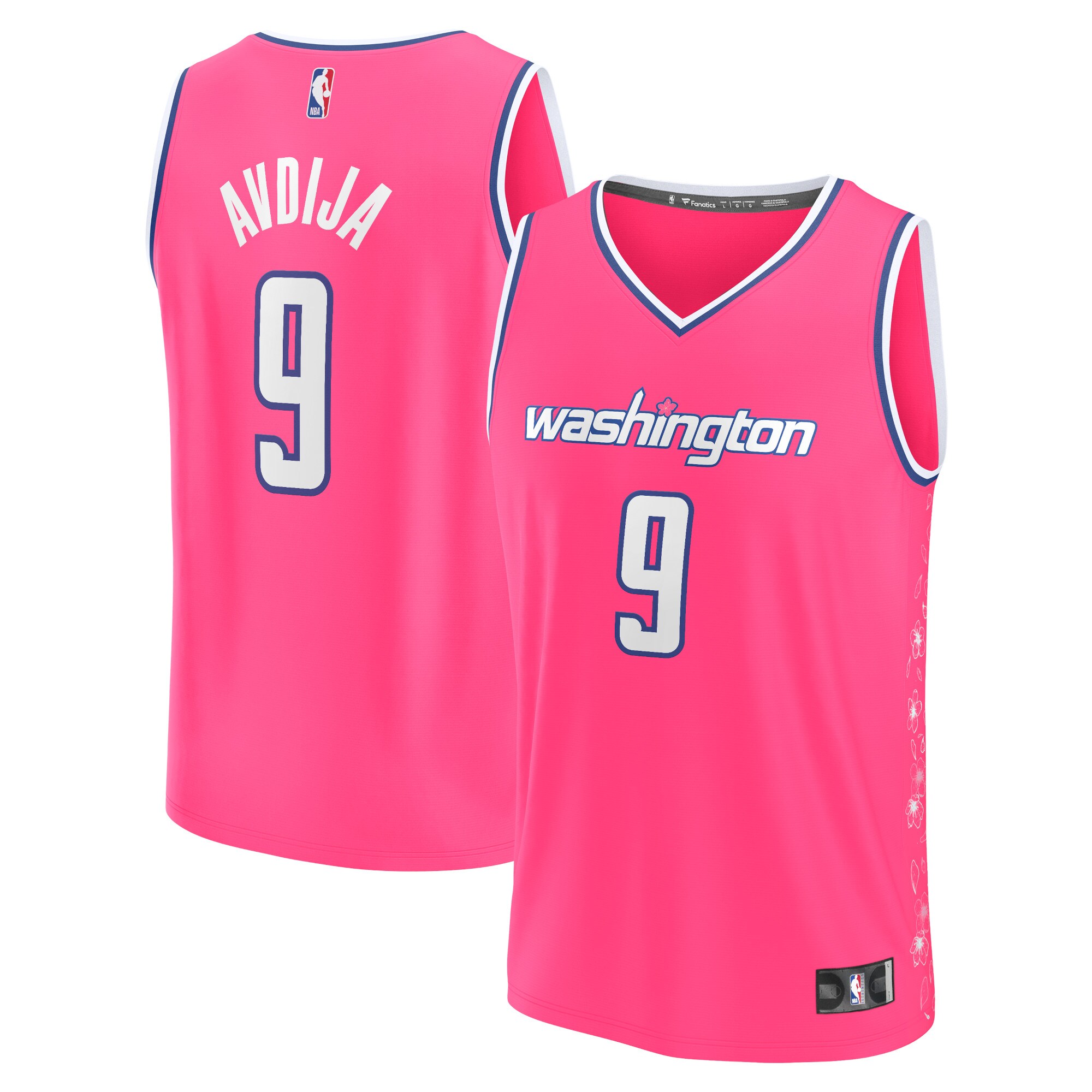 Alternative view of Deni Avdija Washington Wizards Fanatics Branded 2022/23 Fastbreak Jersey - City Edition - Pink