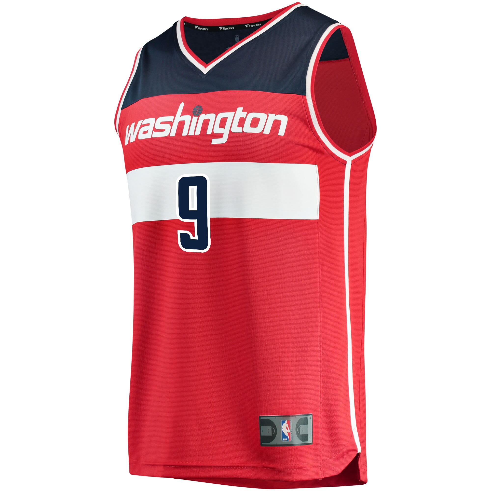 Alternative view of Deni Avdija Washington Wizards Fanatics Fast Break Replica Jersey - Icon Edition - Red
