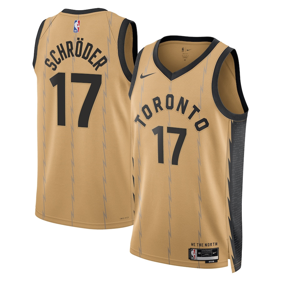 Dennis Schröder 17 Toronto Raptors 2023/24 City Edition Swingman Jersey - Gold - JS531 