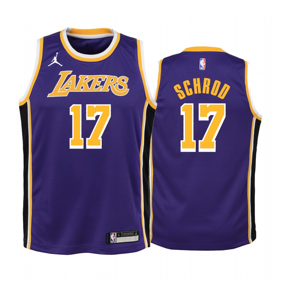 Dennis SchrÃƒÆ’Ã‚Â¶der Los Angeles Lakers Youth Purple Statement Edition Jersey 2020 Trade