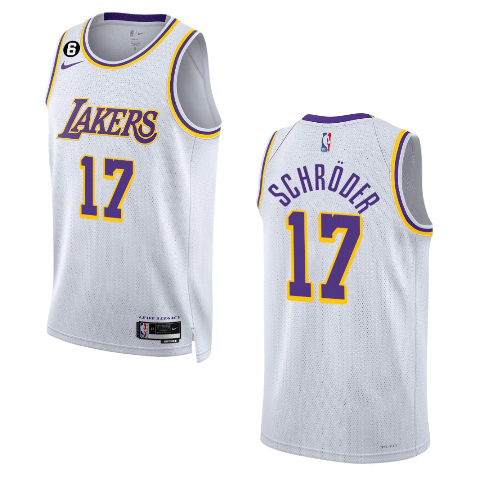 Dennis Schroder Association Edition Los Angeles Lakers 2022-23 White Swingman Jersey