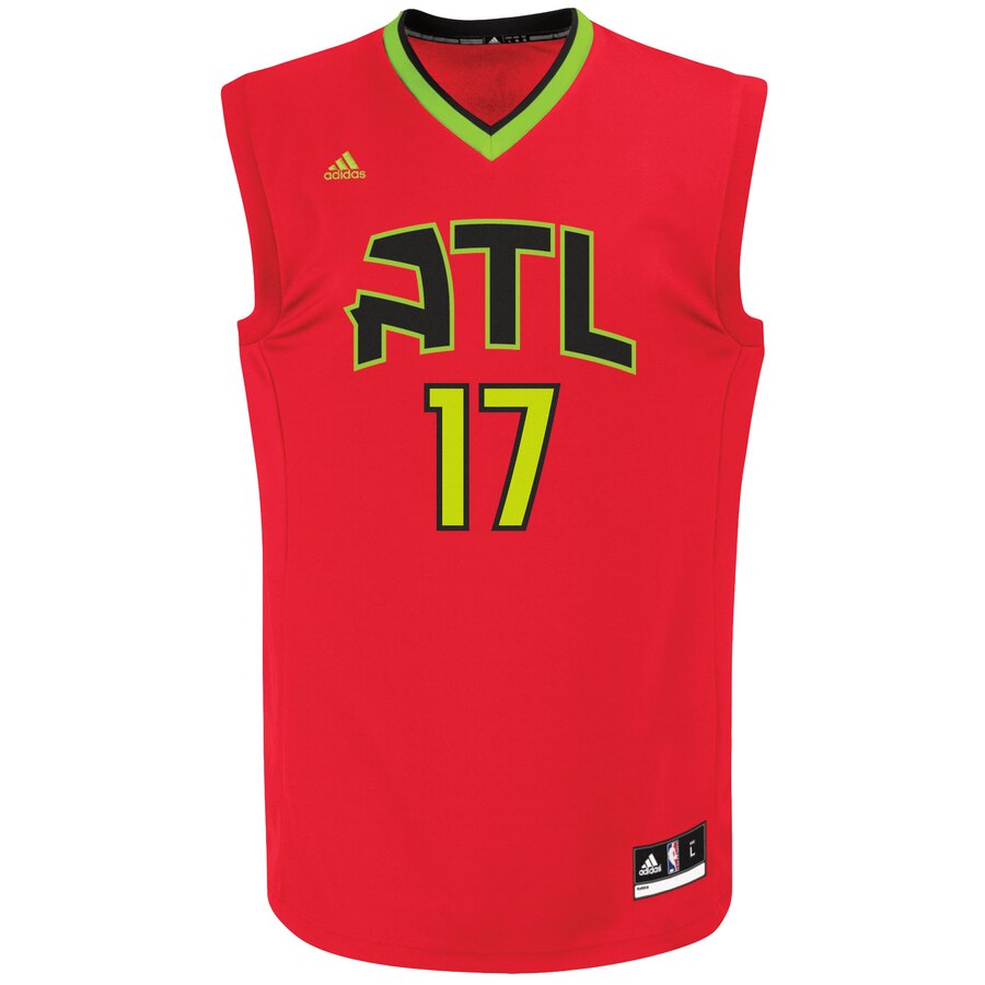 Alternative view of Dennis Schroder Atlanta Hawks Adidas Alternate Replica Jersey - Red