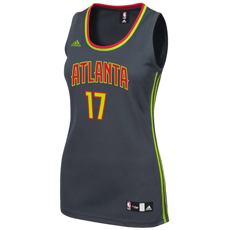 Alternative view of Dennis Schroder Atlanta Hawks Adidas Women's Road Replica Jersey - Charcoal