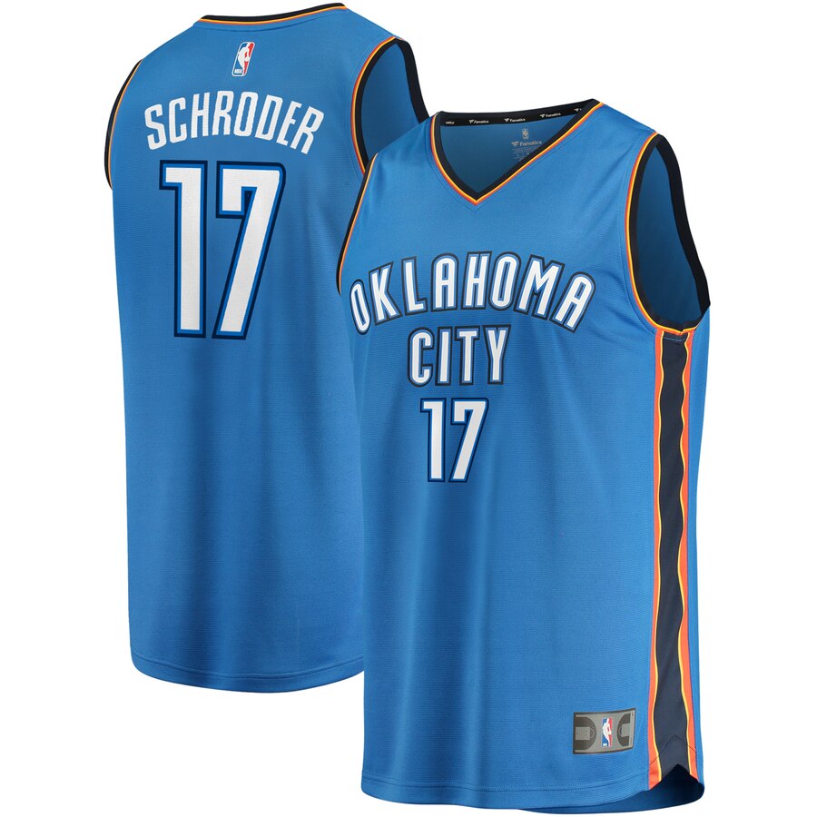 Dennis Schroder Oklahoma City Thunder Fanatics Branded Fast Break Replica Jersey - Icon Edition - Blue