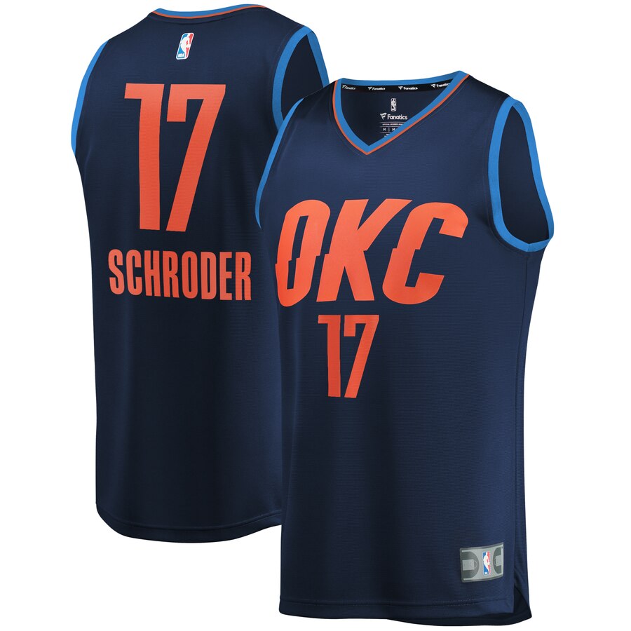 Dennis Schroder Oklahoma City Thunder Fanatics Branded Youth Fast Break Player Jersey - Statement Edition - Navy